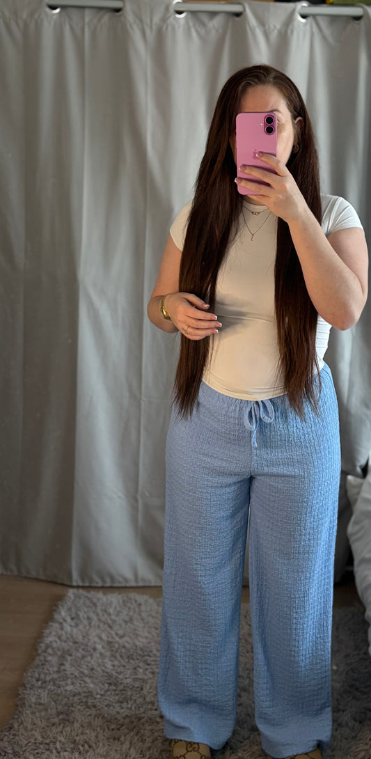 PANTALON FLUIDE BLEU